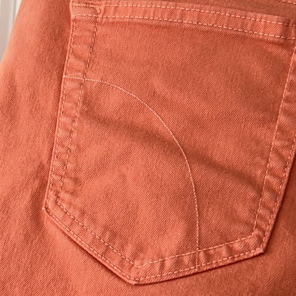 Joe's Jeans Mango Orange Shorts. 5 Pocket, Zipper Fly, Leather JJ Logo Sz 27 - Picture 5 of 10